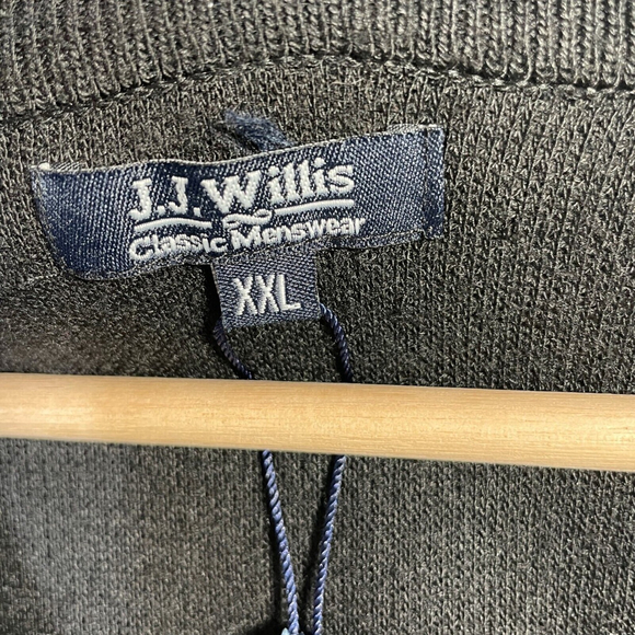 JJ WILLIS Argyle Print Sweater Men's XXL Black V-Neck Preppy Academia NWOT - Picture 3 of 9